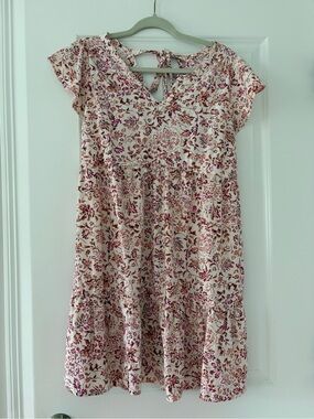 Isabel Maternity by Ingrid & Isabel Cream Dress with Pink Floral Print